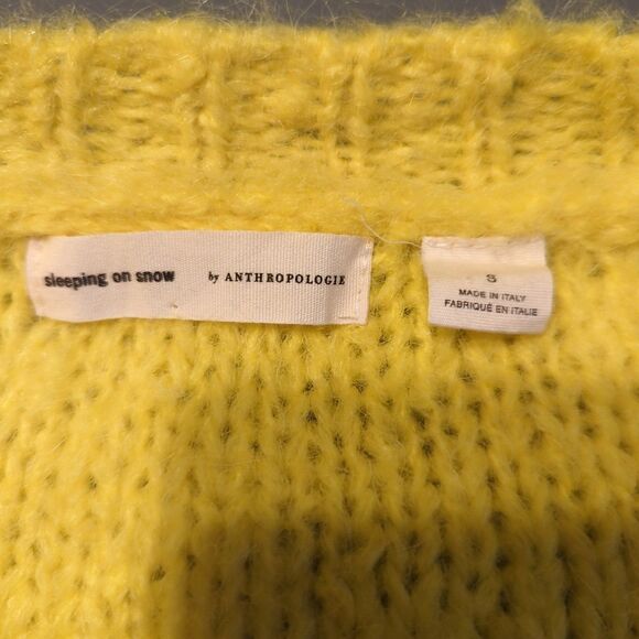 Sleeping On Snow Anthropologie Bright Lights Pointelle Sweater Small Alpaca - Picture 5 of 7